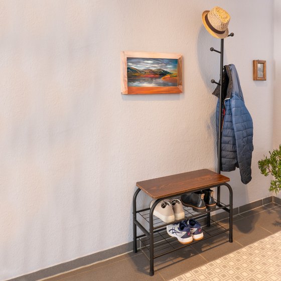 Ensemble banc et porte-manteau 