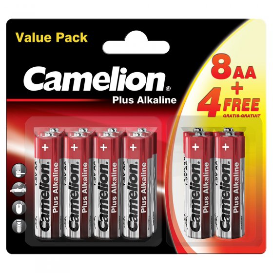 Lot économique de 12 piles AA 