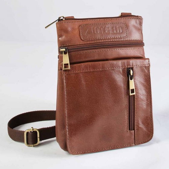 Sac de cuir compact à bandoulière 