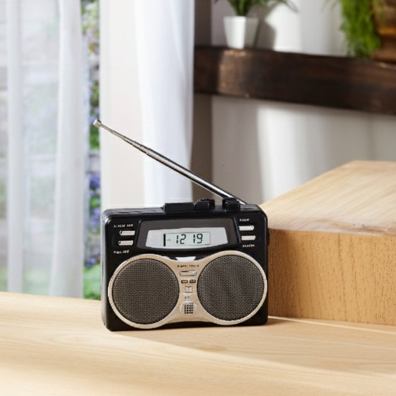 Magnétophone rétro Noir