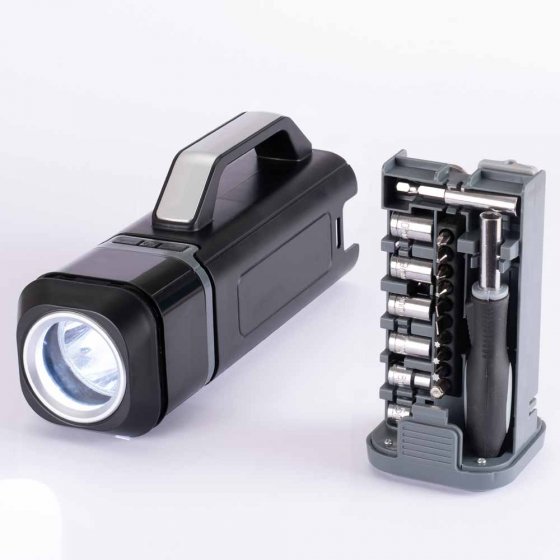 Lampe rechargeable avec outils 