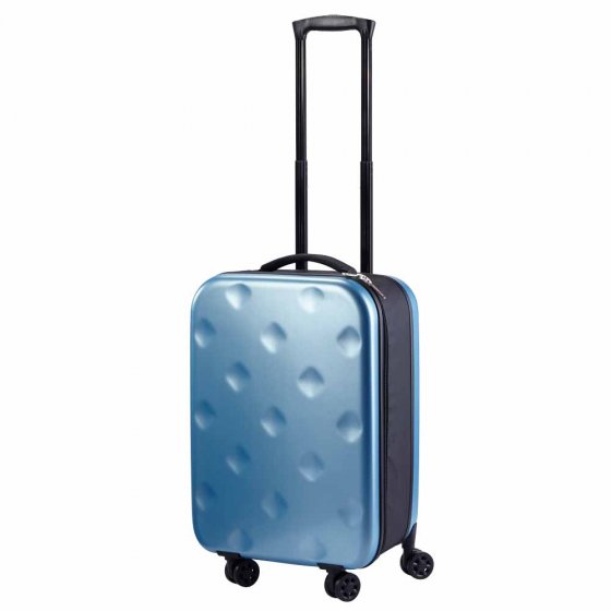 Valise ultra plate à roulettes Bleu