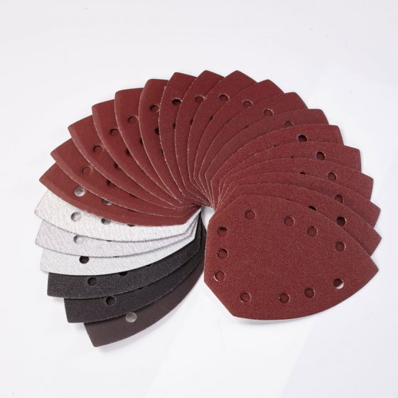 Set de papier abrasif adapté à la tête de ponçage delta, 30 pièces 