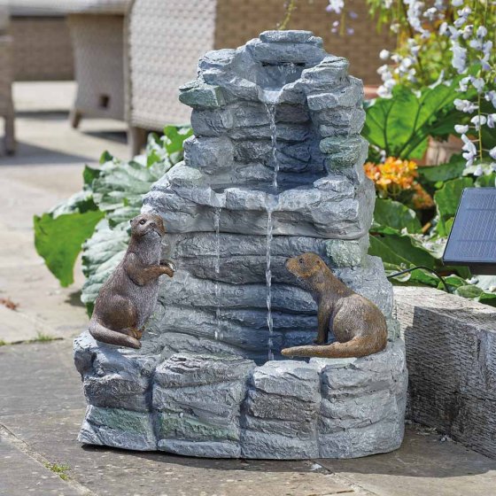 Fontaine solaire « Bonjour les loutres » 