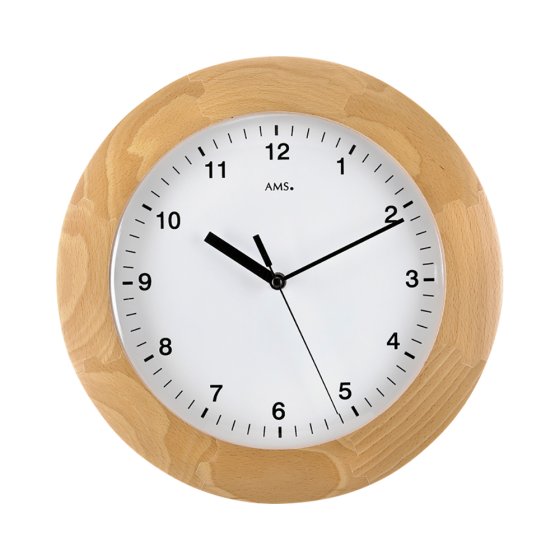 Horloge murale radio « Hêtre » 