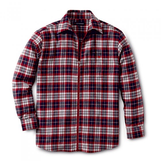 Chemise de flanelle zippée 