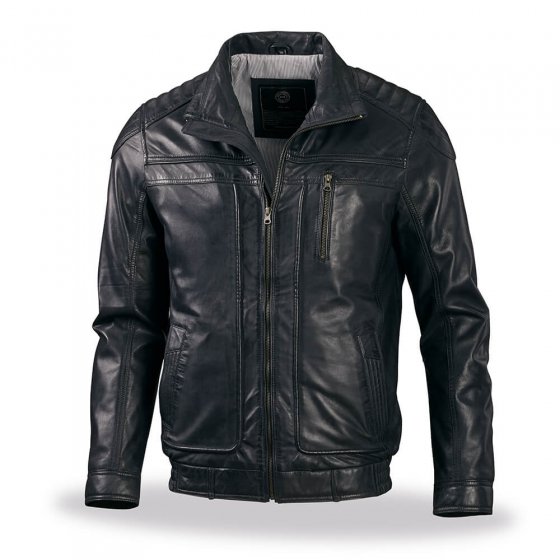 Blouson sportif en cuir