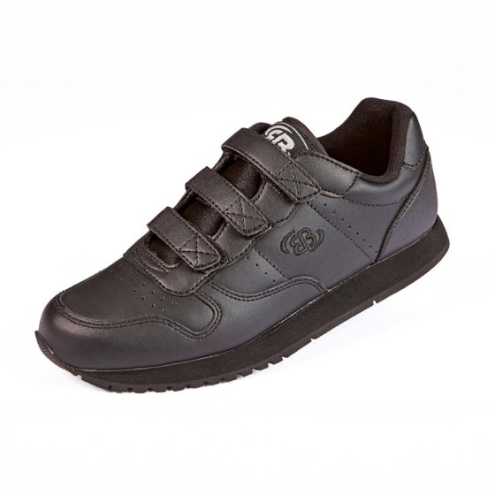 Chaussures de sport en cuir à velcros 38 | Noir