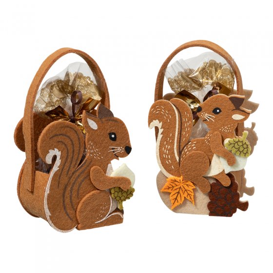 Sac écureuil avec friandises lot de 2 