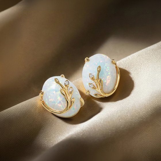 Boucles d’oreilles en opale 