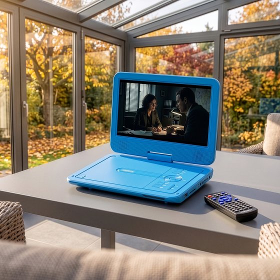 Lecteur DVD portable bleu 