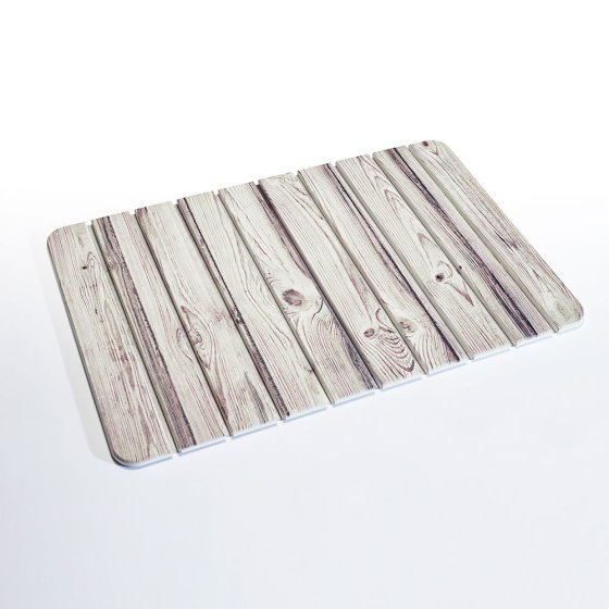 Tapis de bain en kieselgur aspect bois 