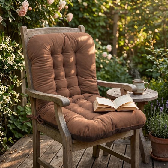 Coussin d'assise confort, marron 