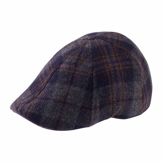 Bonnet en laine à carreaux 