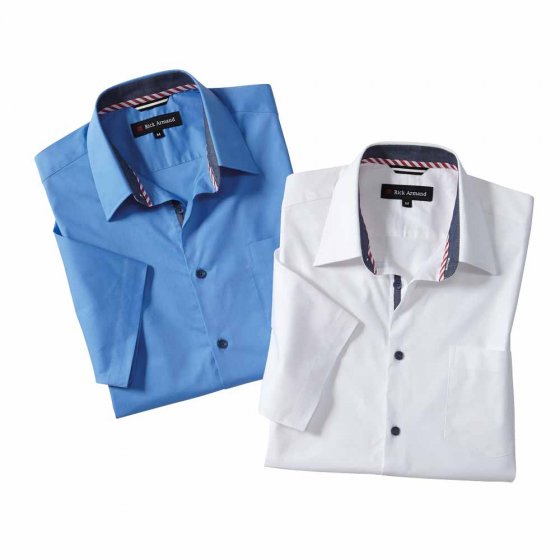 Chemise stretch avec contrastes en lot 
