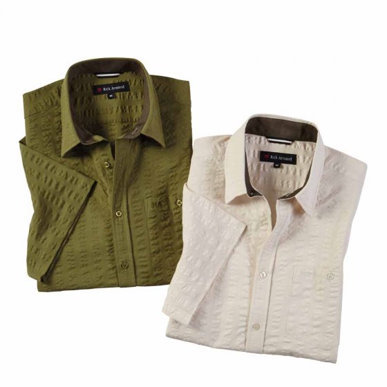 Chemise en seersucker de coton en lot 