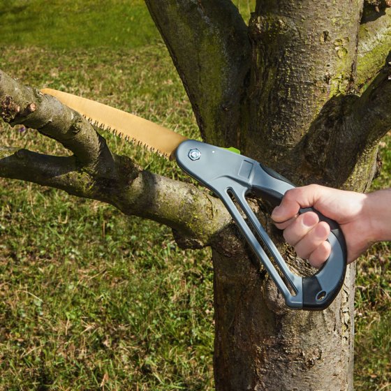 Scie à bois repliable revêtue de titane 