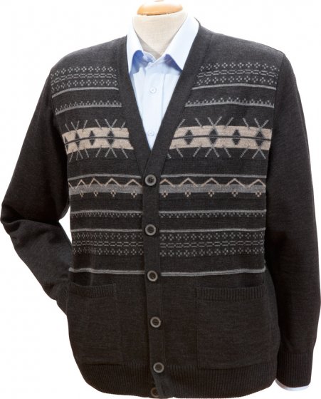 Gilet en maille à motif intarsia
