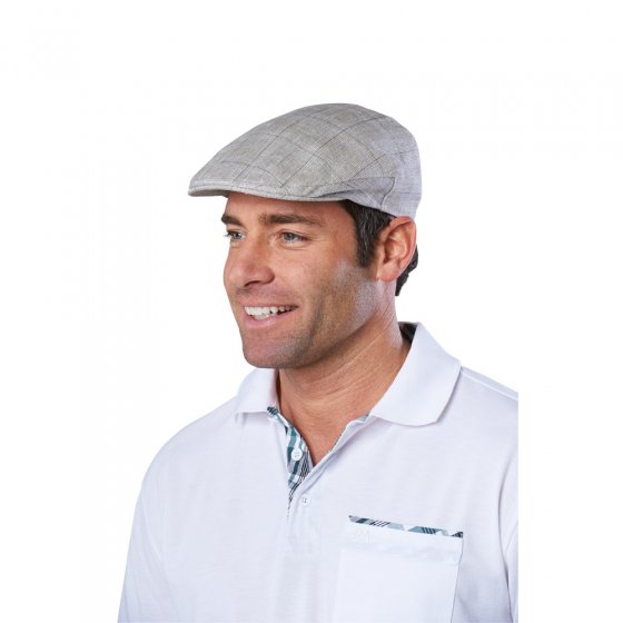 Casquette à carreaux en lin 