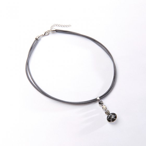 Collier avec Swarovski Elements | Anthracite
