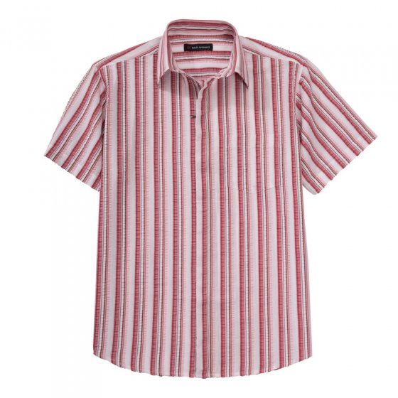 Chemise zippée en crépon de coton