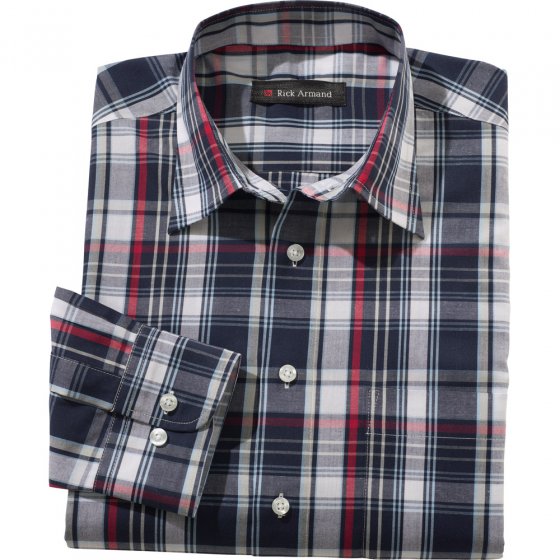 Chemise à carreaux facile à repasser