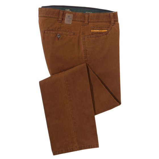 Pantalon coton à toucher peau de pêche 