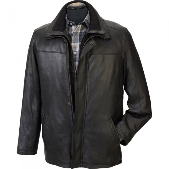 Veste en cuir e.Nappa d'agneau M | Noir