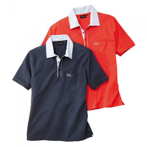 Pique-Poloshirts,2er Pack,3XL XL | Rouge#Bleu