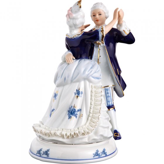 Boîte à musique en porcelaine "Couple dansant" 