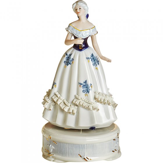 Boîte à musique en porcelaine ‘Dame’ 