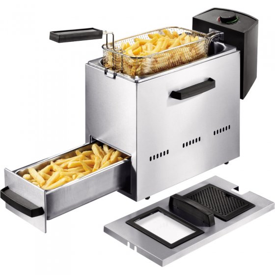 Friteuse 2 en 1 en acier inoxydable 