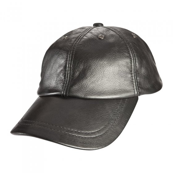 Casquette américaine en cuir de vachette nappa 