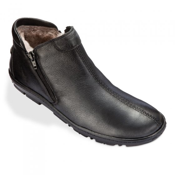 Chaussures zippées fourrées en laine de mouton
