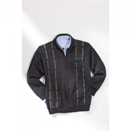 Polo Pullover m.Brustta.,M 