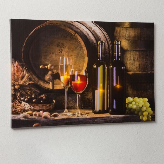 Tableau LED « cave à vin »