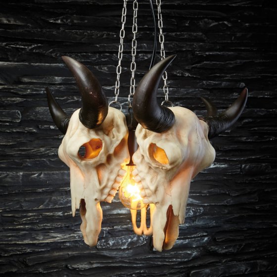 Lampe suspendue "crânes de Longhorn"