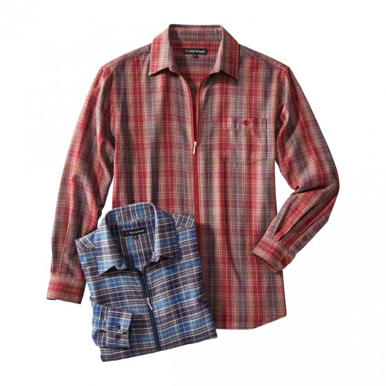 Chemise de flanelle zippée 