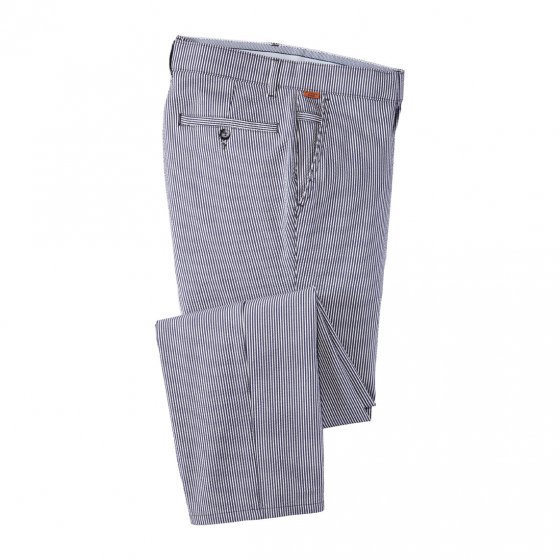 Pantalon en seersuc.,bleues,21 21 | Rayuresbleues