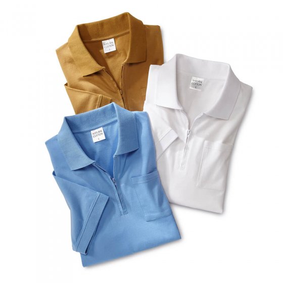 Polo jersey Lot de 3  L | Sable#Bleuclair#Blanc