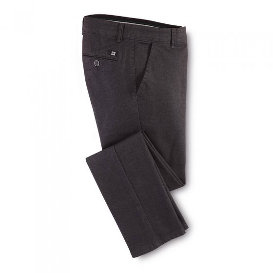 Pantalon en coton aspect laine 27 | Anthracite