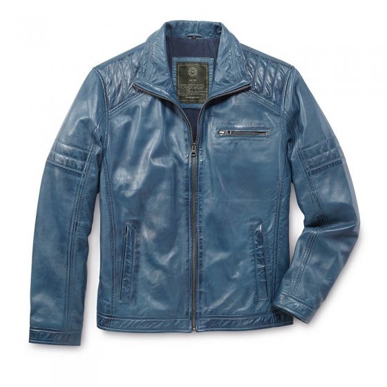 Veste cuir style moderne,Bleu 50 | Bleu