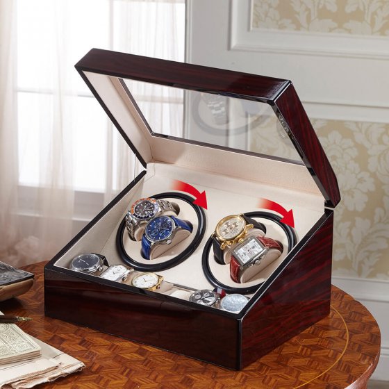 Remontoir en bois pour 4 montres