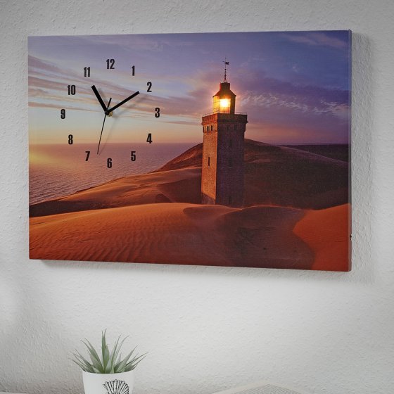 Tableau LED  "Rubjerg"  avec horloge 