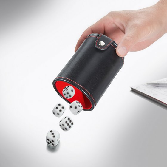 Godet à dés avec compartiment de rangement