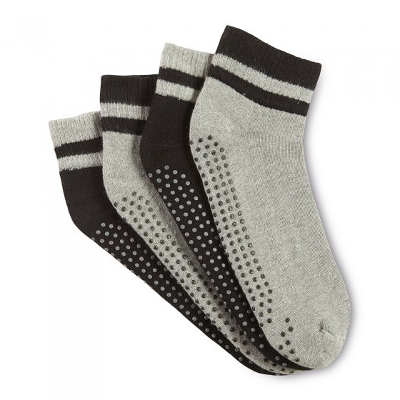 Chaussettes d'intérieur Lot de 4 43/46 | Noir#Gris