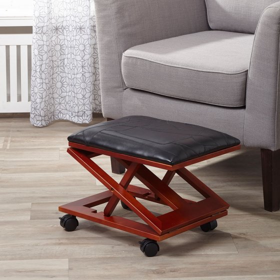 Repose-pieds confortable en cuir 