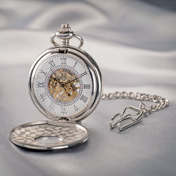 Montre shop gousset squelette
