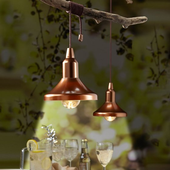 Lampes sans fil aspect cuivre Lot de 2