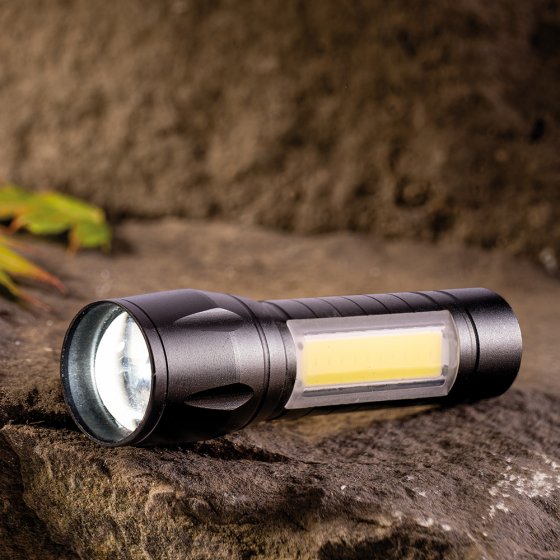 XPE Lampe torche ultra puissante LED + COB chargeur USB